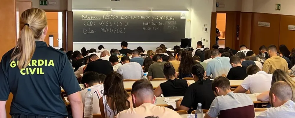 Material de estudio y examen para preparar el acceso a Guardia Civil desde Ponteareas, Pontevedra, Galicia