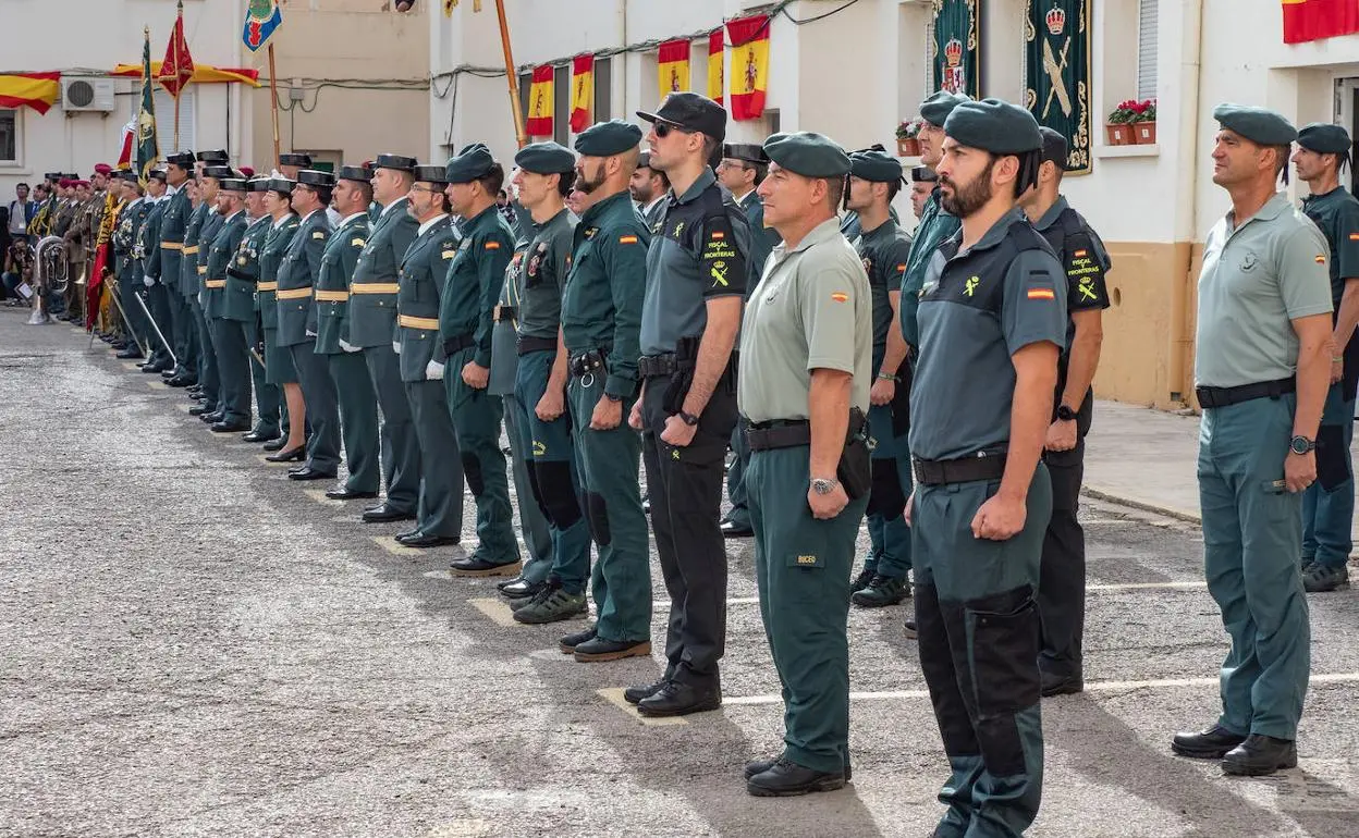 Aspirantes durante su formación para el ingreso en la Guardia Civil